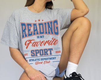 Bookish Reading Shirt, Favorite Sport Booklover Gift, Bookworm Reader Gift, Book Club Crewneck