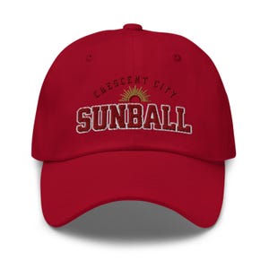 Crescent City Sunball Hat, Bookish Merch, Bryce Quinlan, Athalar, Lunathion, Embroidered Baseball Cap image 6