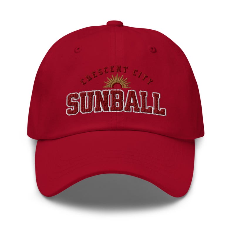 Crescent City Sunball Hat, Bookish Merch, Bryce Quinlan, Athalar, Lunathion, Embroidered Baseball Cap image 6