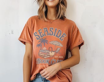 Seaside Book Club Shirt, Summer Beach Reading Tee, Booklover Gift