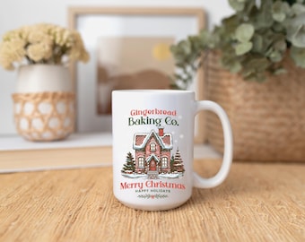 Gingerbread House Christmas Mug, Secret Santa Gift