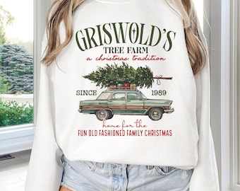 Griswolds Weihnachtsbaum Sweatshirt: Kuscheliger Urlaub mit Rundhalsausschnitt