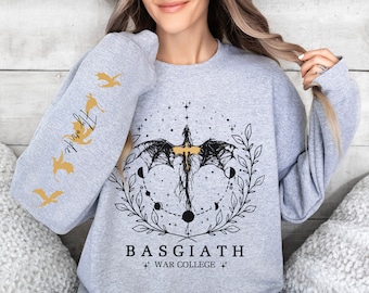 Fourth Wing Sweatshirt: Basgiath War College Dragon Rider Design