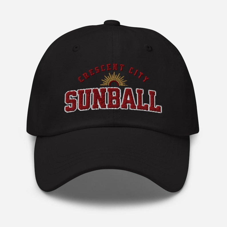 Crescent City Sunball Hat, Bookish Merch, Bryce Quinlan, Athalar, Lunathion, Embroidered Baseball Cap image 5