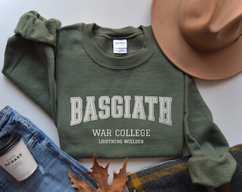 Embroidered Basgiath War College Sweatshirt - Fourth Wing Bookish Crewneck