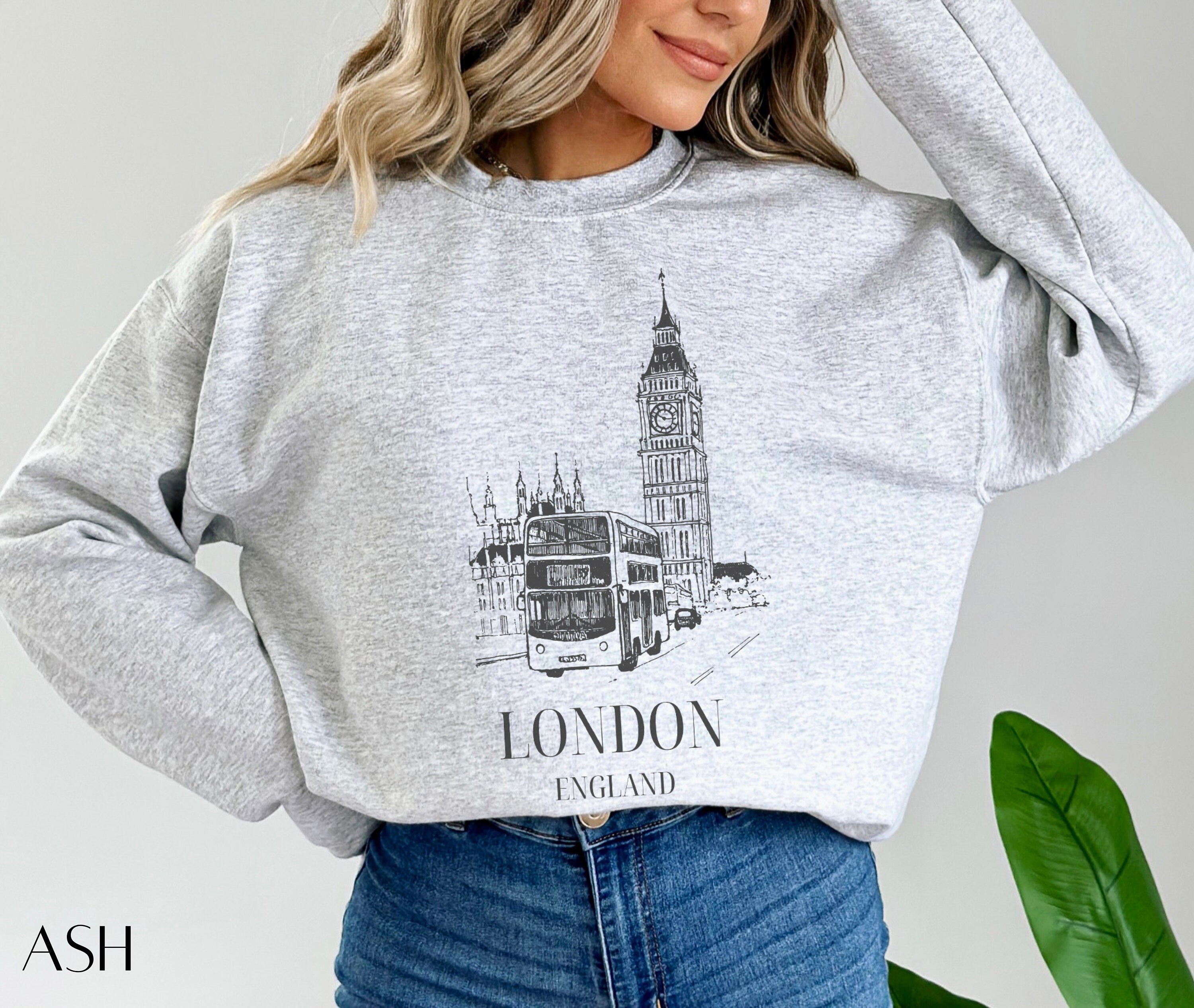 London Skyline Crewneck Sweatshirt England Souvenir Gift Etsy