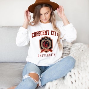 Crescent City Sweatshirt, Bookish Sweatshirt, SJM Merch Officially Licensed, Bryce Quinlan, Crescent City Lunathion Bookish Merch