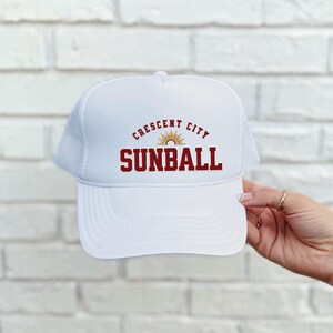 Crescent City Sunball Hat, Bookish Merch, Bryce Quinlan, Athalar, Lunathion, Embroidered Baseball Cap.