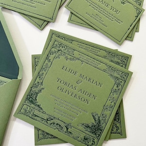 invitaciones de boda impresas con tipografía