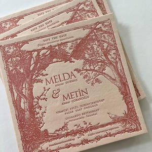 invitaciones de boda impresas con tipografía