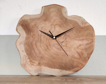 Holzuhr Teak | versch. Designs | Wanduhr Echtholz | Wanduhr Unikat | Massivholz Uhr | Wanddeko | minimalistische Wanduhr |naturbelassene Uhr