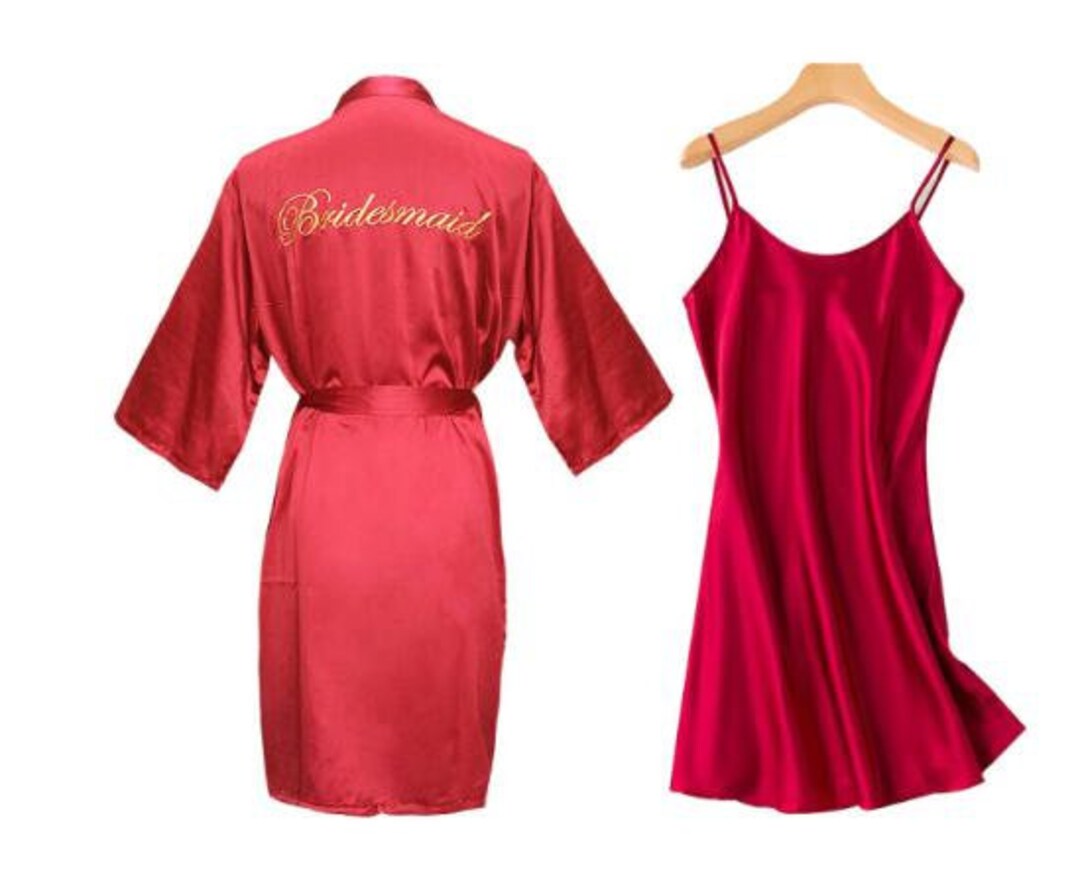 Personalised Bridesmaid Robes, Wedding Dressing Gown, Bridal Robe
