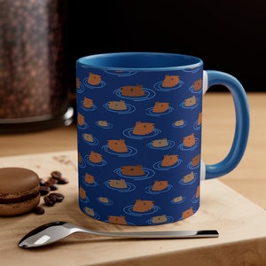 Cute capybara 11oz mug, adorable capybara pattern, capybara gift ideas for girls, mug for women, coffee animal ceramic mug, capybara for men