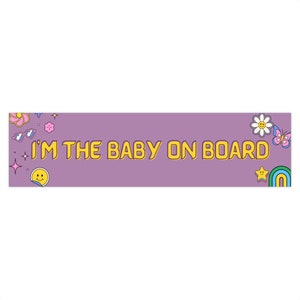 Jestem dzieckiem na pokładzie, naklejki na zderzaki gen. Z, zabawny mem, naklejka vintage retro groovy feministyczna, naklejka winylowa na samochód ciężarowy laptop, prezent dla niej