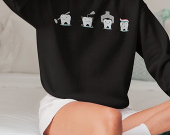Funny Dentist Sweatshirt, Dental Assistant Hygienist Sweater, Tooth Fairy, Dental School Graduation Student RDA, Dental Squad, Gift For Her