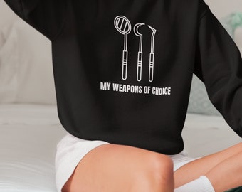 Funny Dentist Sweatshirt, Dental Assistant Hygienist Sweater, Tooth Fairy, Dental School Graduation Student RDA, Dental Squad, Gift For Her