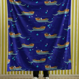 Cool utterfilt, söt sammetsfilt, utterpresent, soffa, varm filt, dotter/son barnpresent, hav/ocean