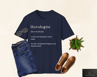 Horology Shirt, Horologist T-Shirt Gift, Antique Pocket Watch Tee, Fathers Dad Men Gift, Watch Collector Gift, Watchmaker Gift, Watch Lover