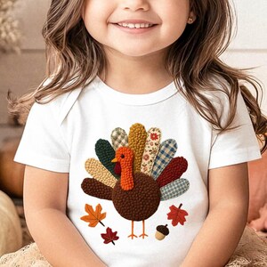 Turkey Shirt Thanksgiving Toddler Tee Boys Thanksgiving Kids Sweatshirt Boy And Girl Turkey Tees Funny Fall Shirt Faux Patchwork Autumn Tee