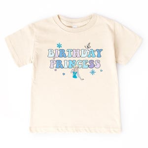Birthday Girl Princess Shirt, Blue Ice Family Matching Gift for Daughter Kid, Themed Party Tee Minimal For Her Pastel Queen Sweatshirt