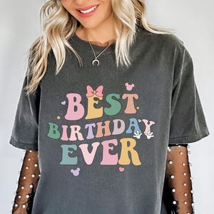 Best Birthday Ever Shirt, Mouse Retro WDW Bday Sweatshirt, Magical Party Vacay T-Shirt, Plus Size Outfit Gift for Her Him Comfort Colors®