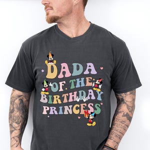 Mama Dada of Birthday Princess Girl Shirt, Magical Happiest Place Cute Mouse Matching Tee, Custom BDAY Mom Dad Gift Party Comfort Colors®