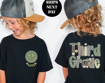 Third Grade Shirt Custom Back To School T-Shirt 3rd Grade Boy TShirt Third Grader Tee for Son Elementary First Day of School T-Shirt