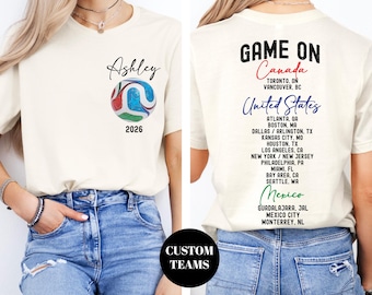 Cup Custom USA Shirt, Mexico Canada 2026 Soccer Sweatshirt, Personalized Football Team Gift