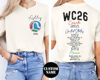 Cup Custom USA Shirt, Mexico Canada 2026 Soccer Sweatshirt, Personalized Football Team Gift