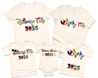 Custom Disney Trip 2026 Shirt,  Vacation Sweatshirt, Matching Family Holiday World Gift