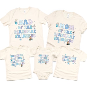 Birthday Girl Princess Shirt, Blue Ice Family Matching Gift for Daughter Kid, Themed Party Tee Minimal For Her Pastel Queen Sweatshirt
