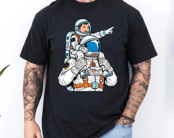Astronaut Dad Son Space Shirt, Matching Gifts for Fathers Day, Daddy and Me Sweatshirt, Father Baby Boy Gift
