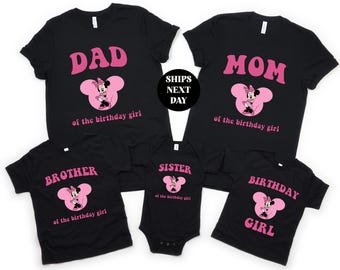 Baby Daughter 2025 Disney Trip Tee, Custom Minnie Birthday Toddler Sweathirt, Birthday Girl Shirt, WDW Kid Youth Group Family Matching Gift