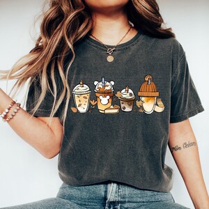 Fall Pumpkin Season Shirt, Cute Halloween Pumpkin Spice Lover Sweatshirt, Latte PSL Thanksgiving Mom Family Matching Tee Comfort Colors®