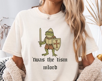 Twas The Tism Mlord Shirt, Funny Autism Sweatshirt, Weirdcore Magic Wizard Frog Gift