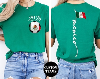 Cup Custom Mexico Shirt, USA Canada 2026 Soccer Sweatshirt, Personalized Football Team Gift