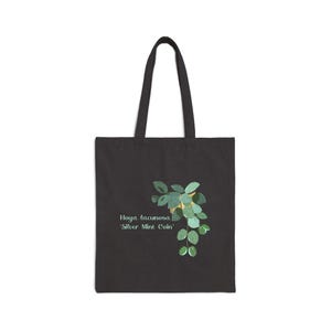 Hoya Lacunosa &quot;Silver Mint Coin&quot; Canvas Tote Bag - Black