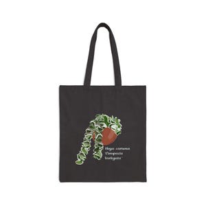 Hoya Carnosa &#39;Compacta Variegata&#39; Canvas Tote Bag - Black