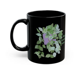 Hoya Krohniana Silver Plant Lover-mugg - Svart