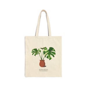 Monstera Deliciosa &#39;Thai Constellation&#39; Canvas Tote Bag