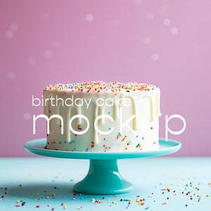 Cake Topper Mockup, Geburtstagstorte Mockup, Foto des Kuchens, gestylt Stock Foto, Stock Foto des Kuchens, gestylt Geburtstagstorte, leere Cake Topper