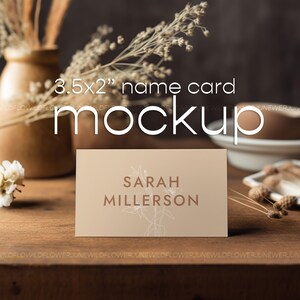 Place Card Mockup, Wedding Card Mock up, Table Card Mock Up, Wedding Name Card, Modern Wedding PSD Mock up, Name Tag, 3.5x2 Card Mockup 4