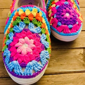Granny Canvas Crochet Shoes Digital Pattern only