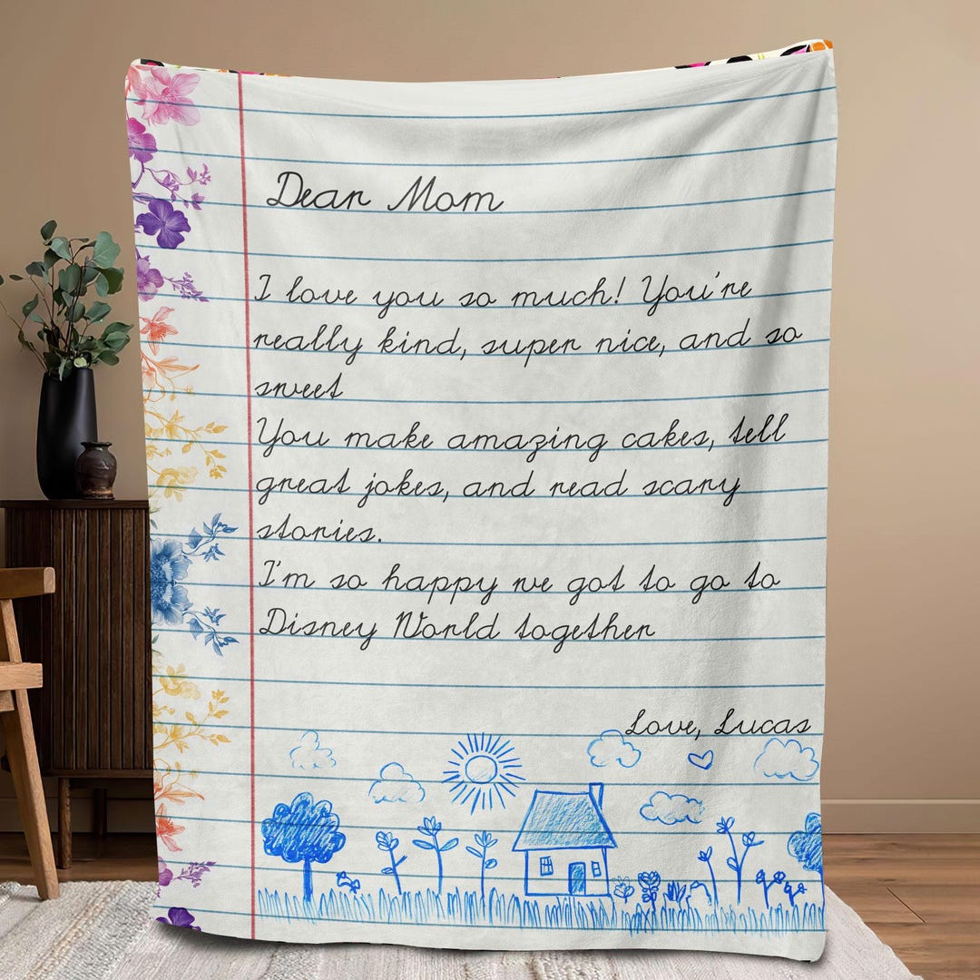 Personalized Love Letter Quilt/Fleece Blanket - Best Gift for Mother's Day