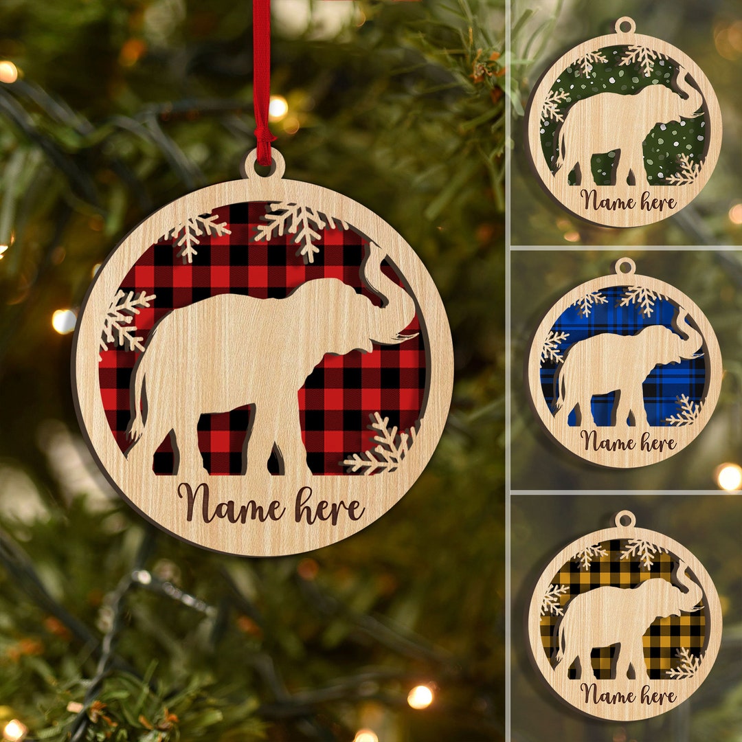 Elephant Christmas Tree Ornaments 