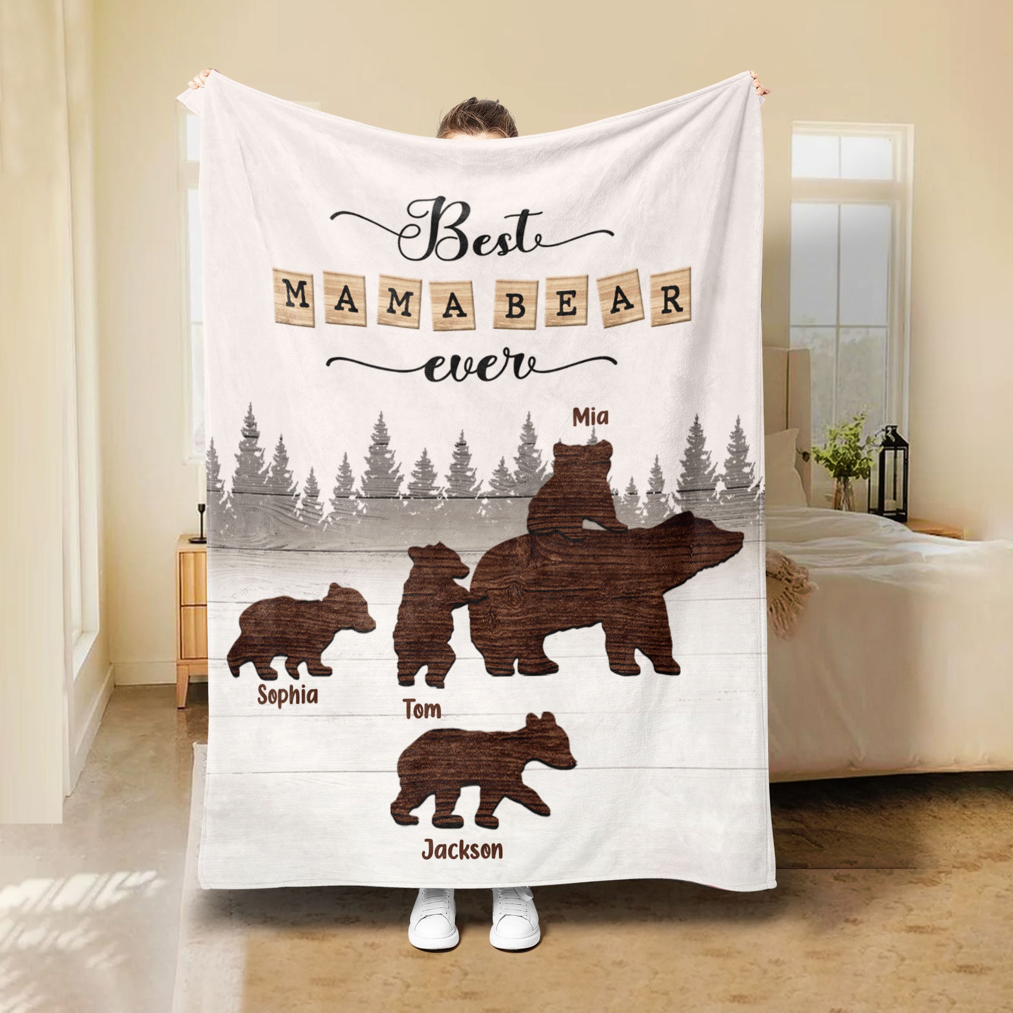 Mama Bear Blanket Etsy Canada