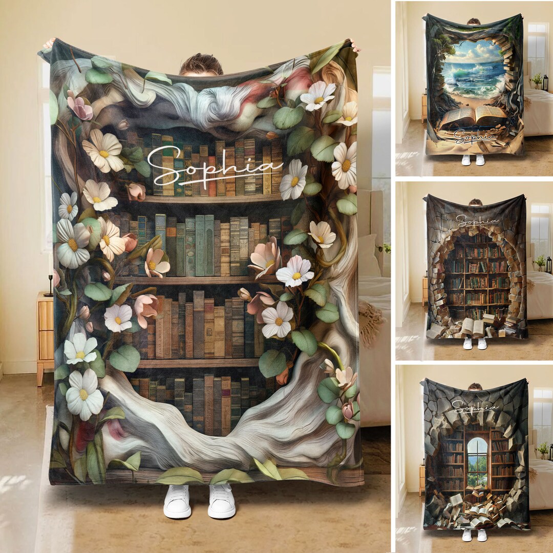 Book Lovers - Personalized Custom Fleece Blanket