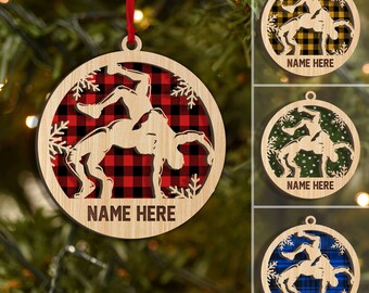 Personalized Wrestling Layered Wood Ornament, Custom Wrestling Christmas Tree Ornament, Sport Christmas Home Decor, Xmas Gift for Wrestler