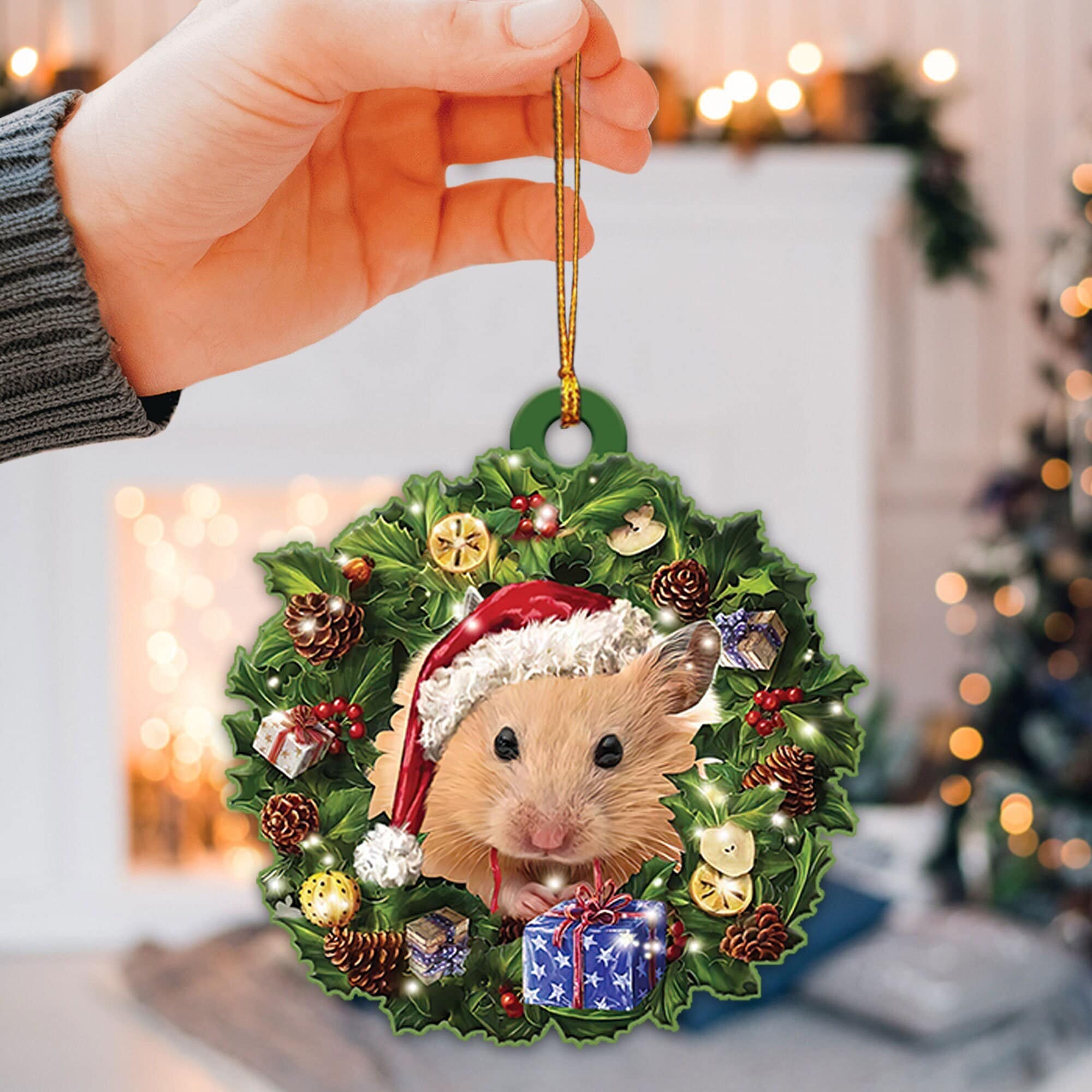 Hamster cage top christmas decorations
