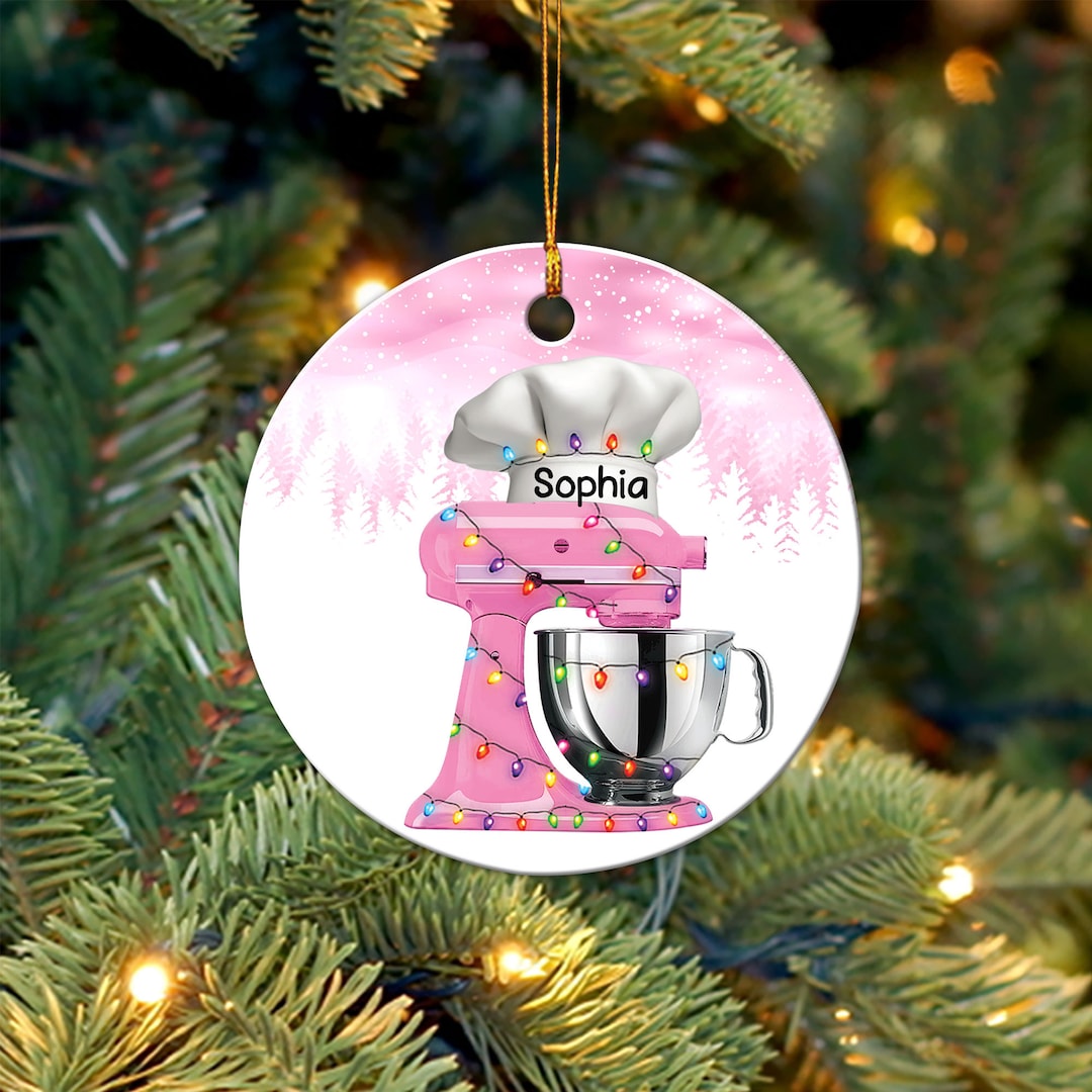 Personalized Mixer Ceramic Ornament Custom Name Baker Etsy